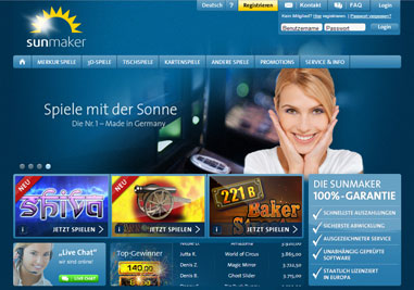 Sunmaker Casino Webseite